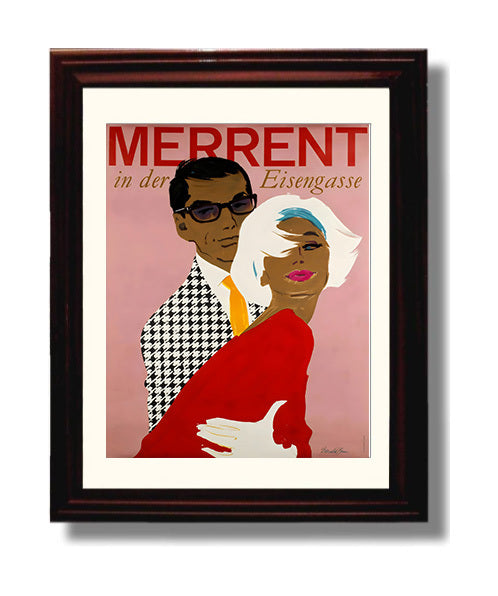 Fashion Mer Rent Eisengasse Vintage Travel Print 8x10 Beveled Frame travel wall art print