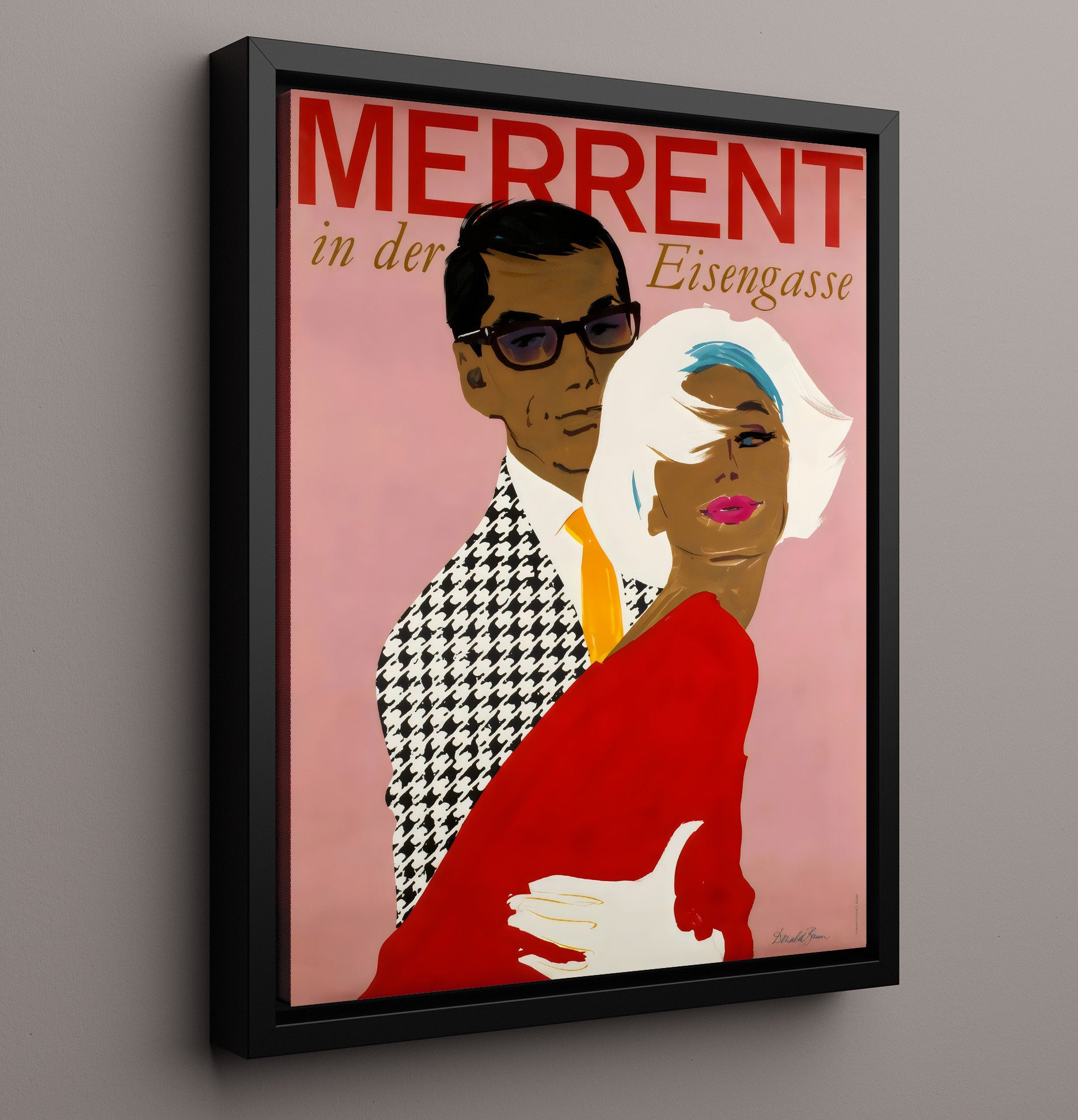 Fashion Mer Rent Eisengasse Vintage Travel Print 16x20 Framed Canvas travel wall art print