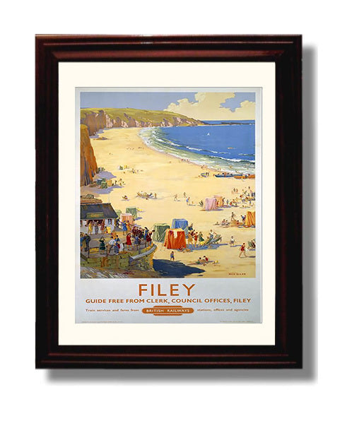 Filey British Railways travel poster wall art 8x10 Canvas