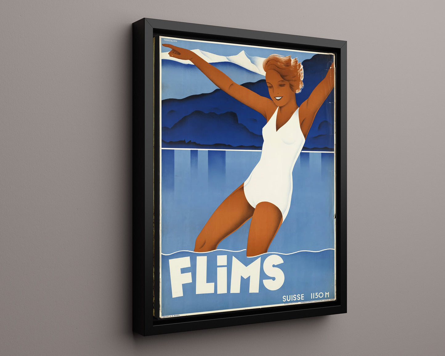 Classic Travel Poster - Flims - Swiss Alps