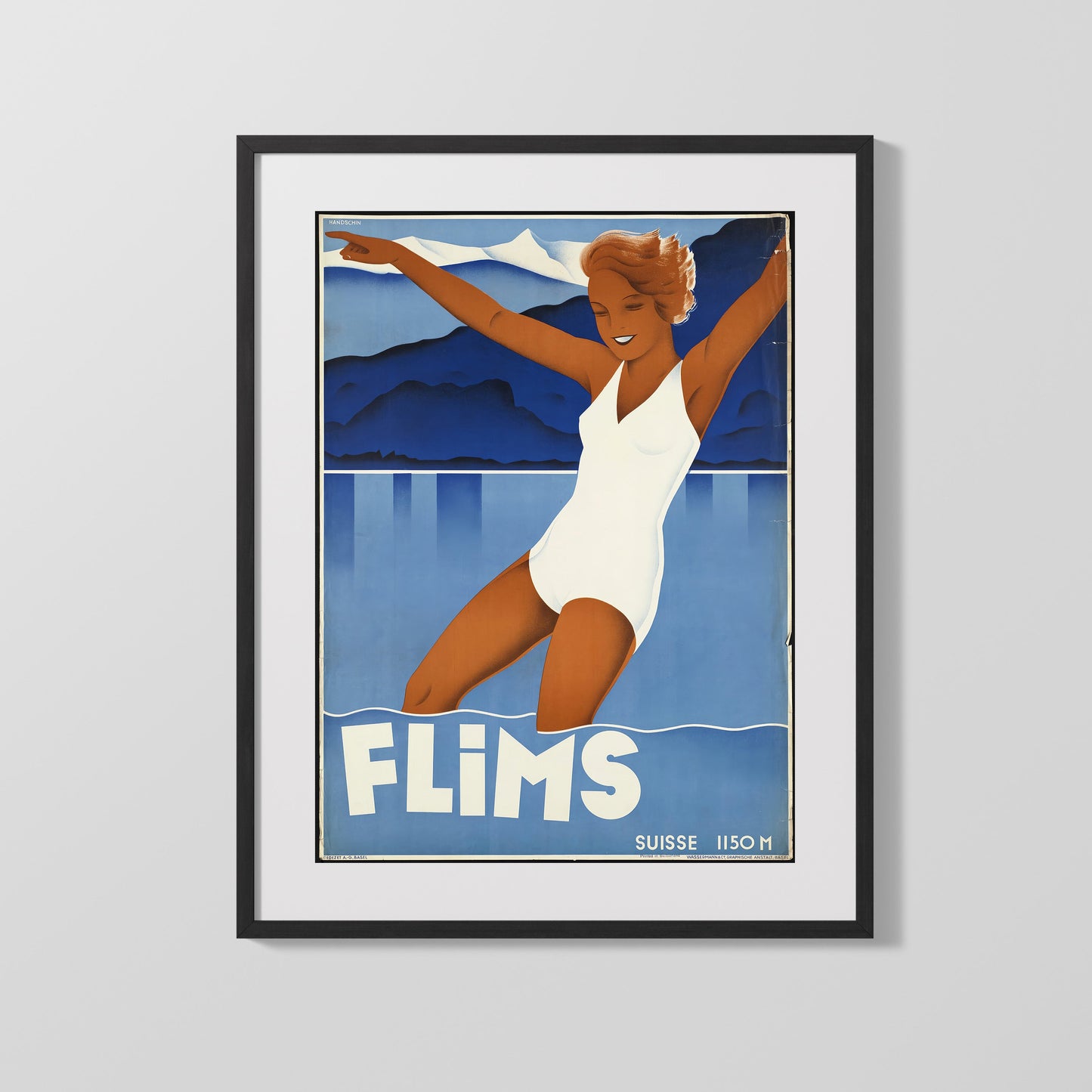 Classic Travel Poster - Flims - Swiss Alps