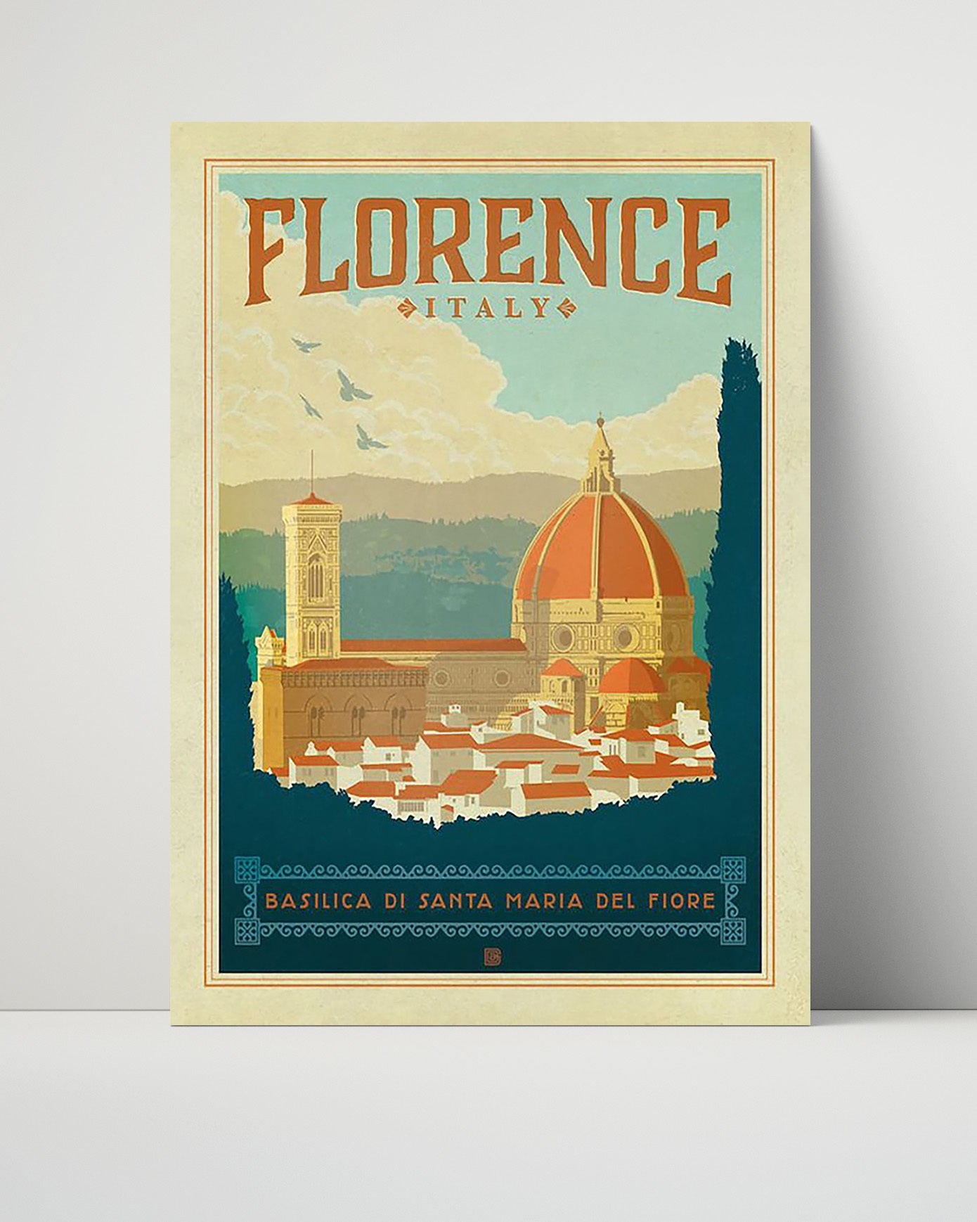 Classic Travel Poster - Florence - Basilica di Santa Maria del Fiore