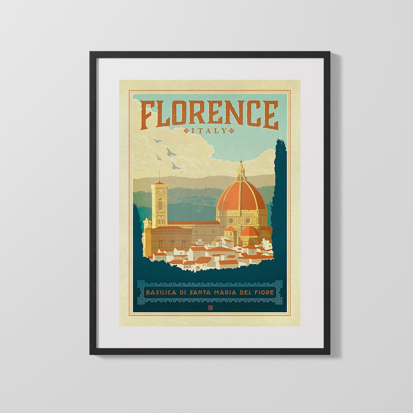 Classic Travel Poster - Florence - Basilica di Santa Maria del Fiore