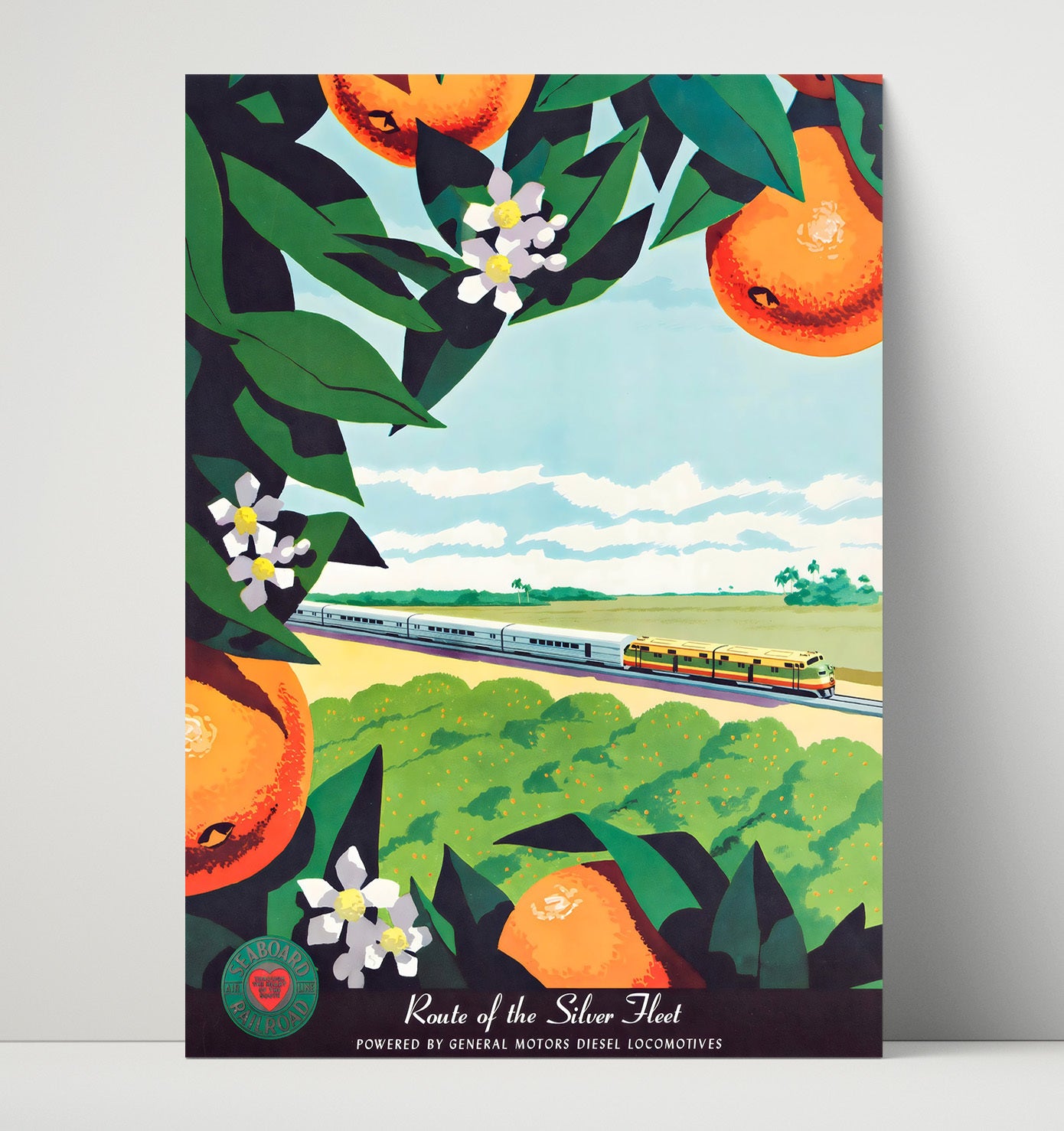 Florida Silver Fleet Vintage Travel Print 16x20 Unframed Print travel wall art print