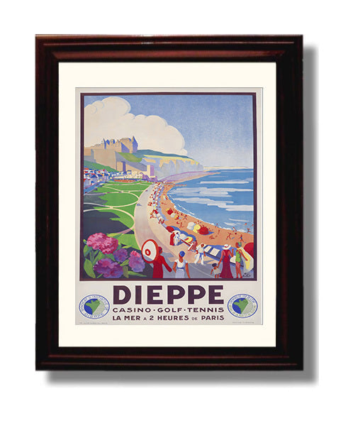 France Dieppe travel poster wall art 8x10 Canvas