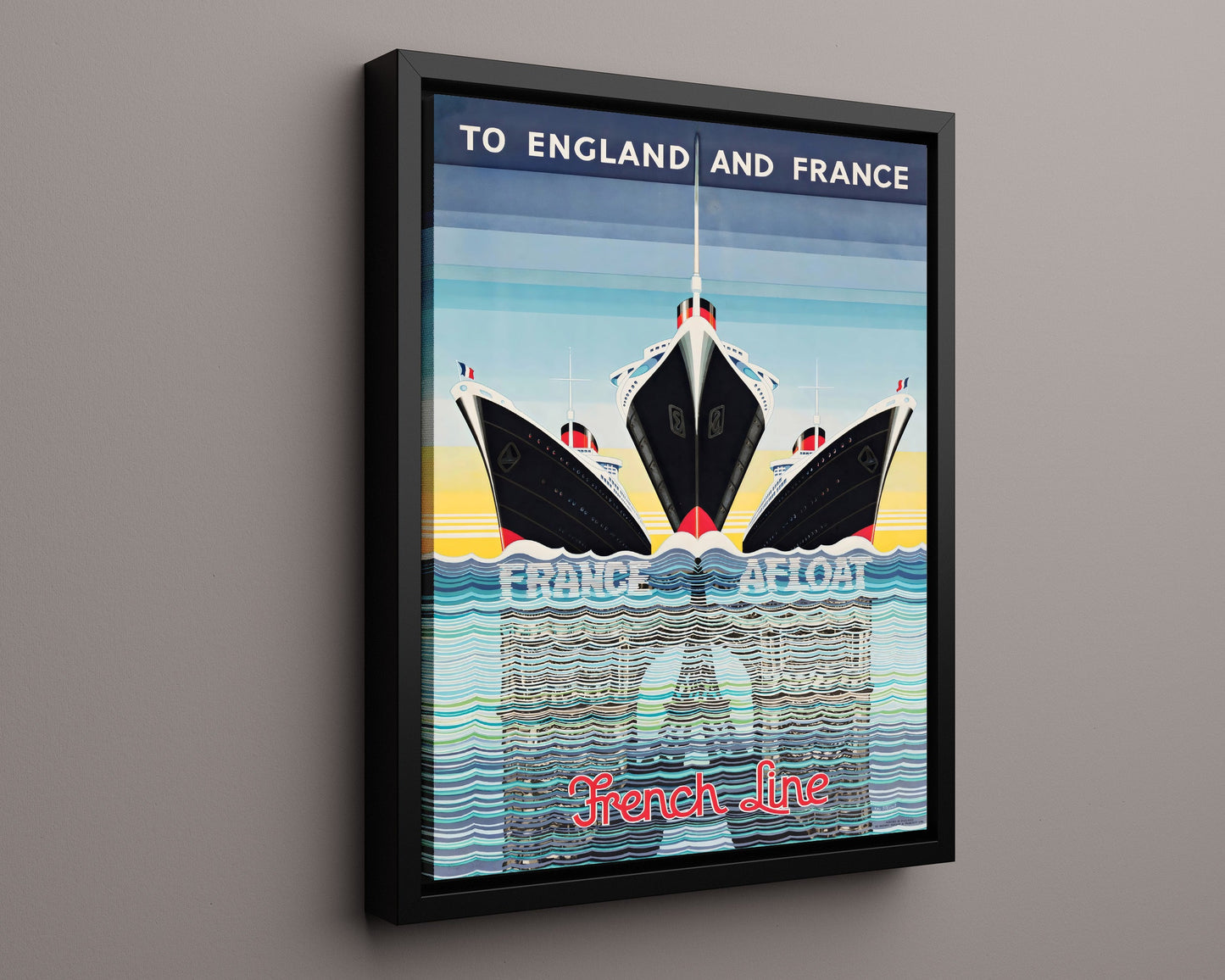 Classic Travel Poster - France - French Line Flagship