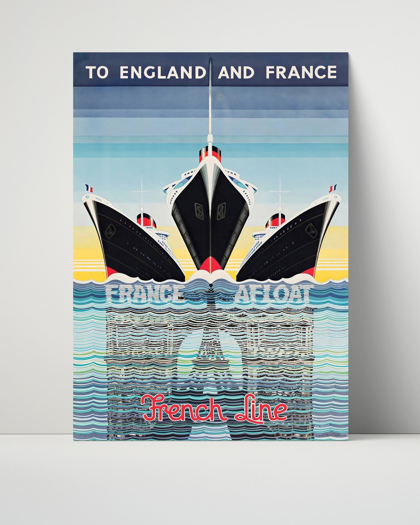 Classic Travel Poster - France - French Line Flagship