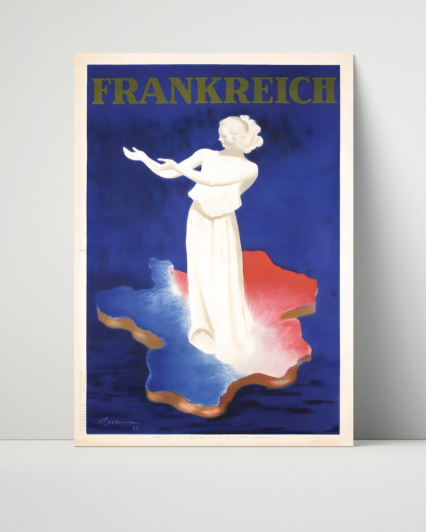Classic Travel Poster - France - Marianne Map