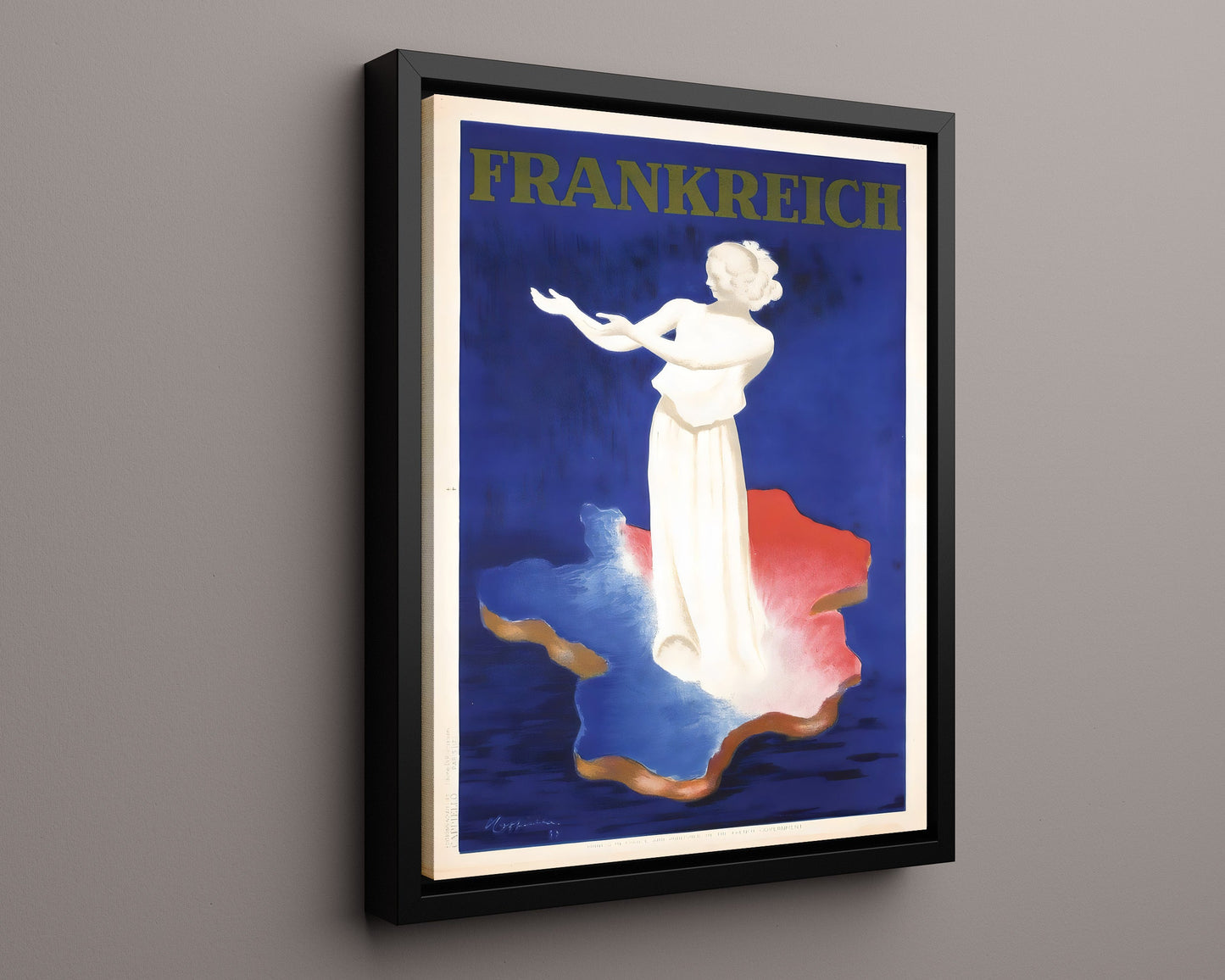 Classic Travel Poster - France - Marianne Map