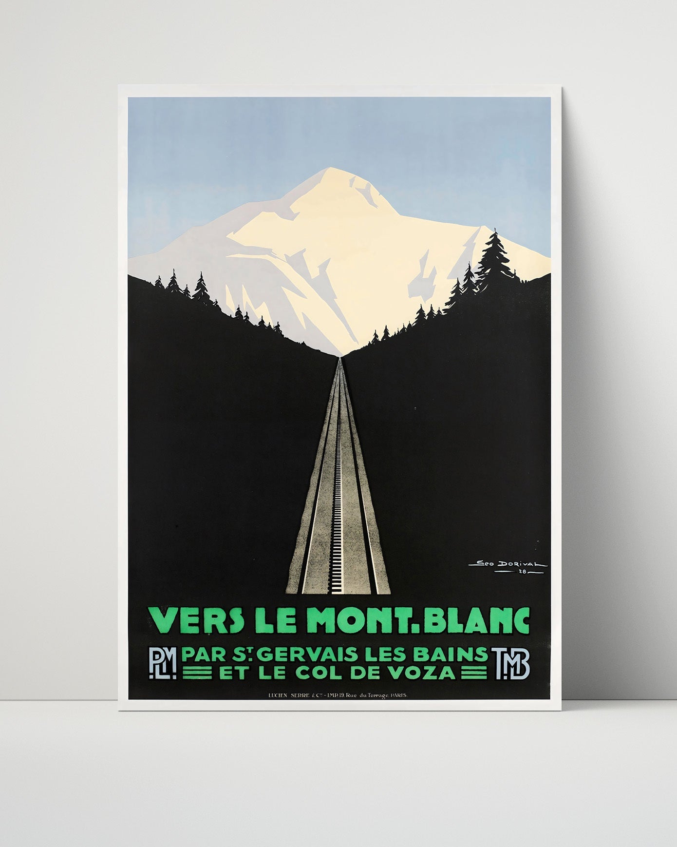 Classic Travel Unframed Poster -  France - Mont Blanc Railway