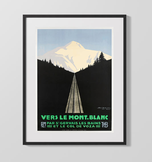France Mont Blanc Railway - Travel - 16x20 Gallery Frame