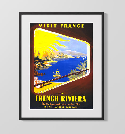 France Riviera - Travel - 16x20 Gallery Frame