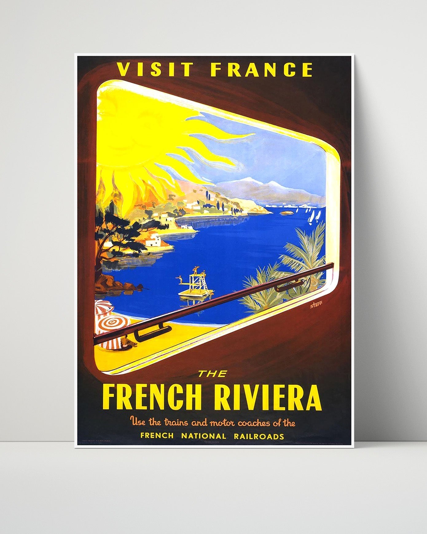 Classic Travel Unframed Poster -  France - Riviera