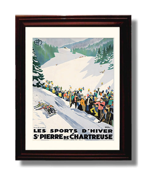 France St Pierre de Chartreuse travel poster wall art 8x10 Canvas