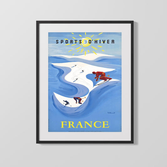 Classic Travel Poster - France - Winter Sports