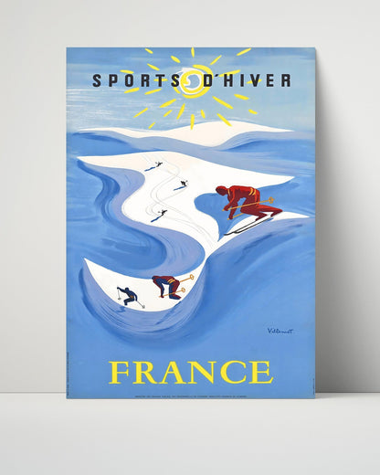 Classic Travel Unframed Poster -  France - Winter Sports