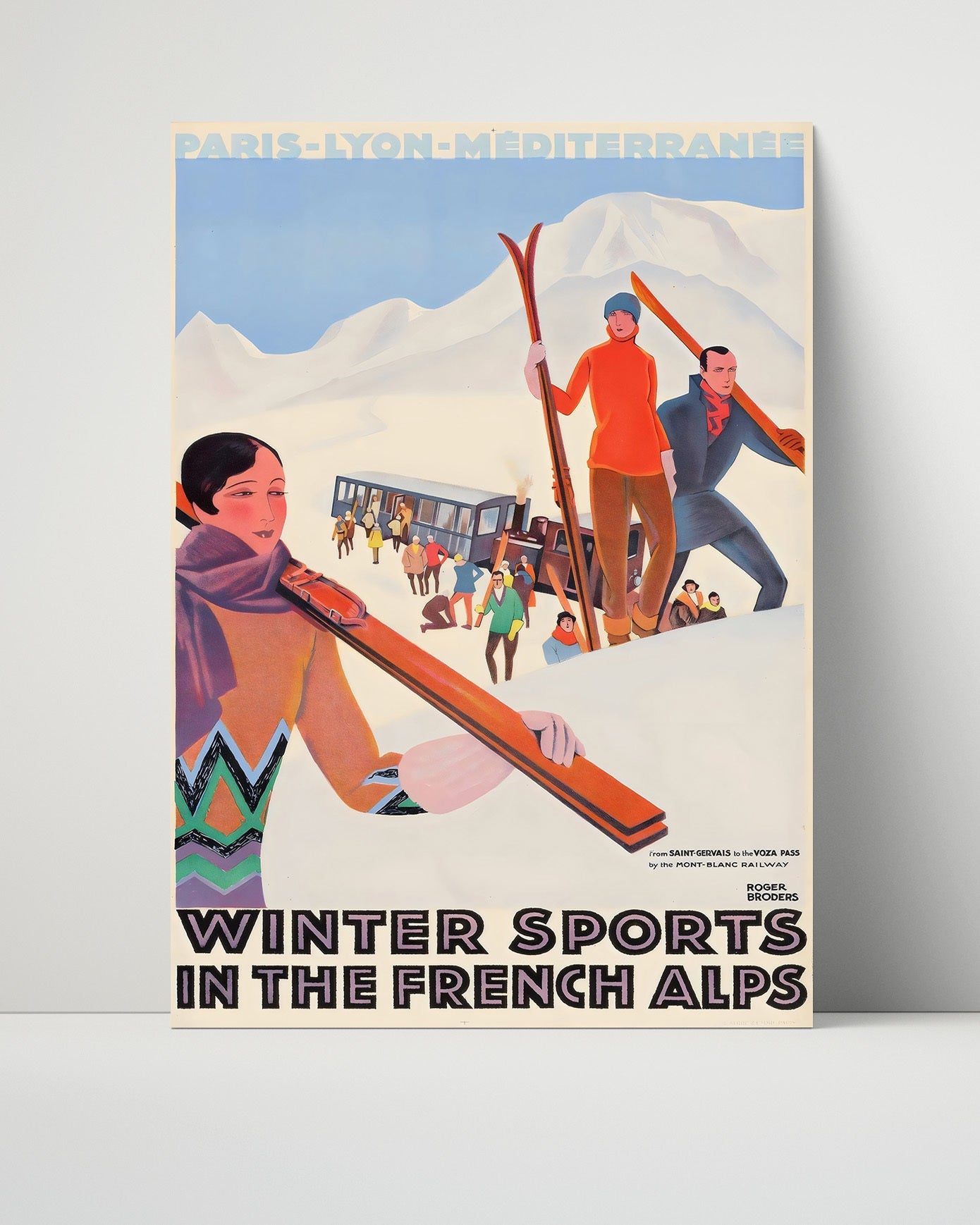 Classic Travel Poster - French Alps - Winter Sports