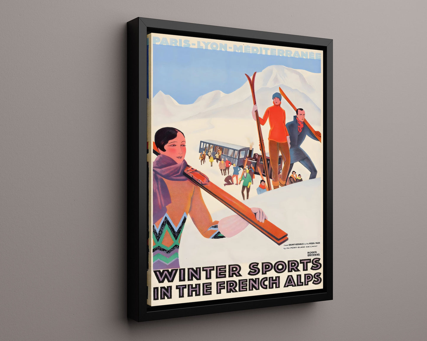 Classic Travel Poster - French Alps - Winter Sports