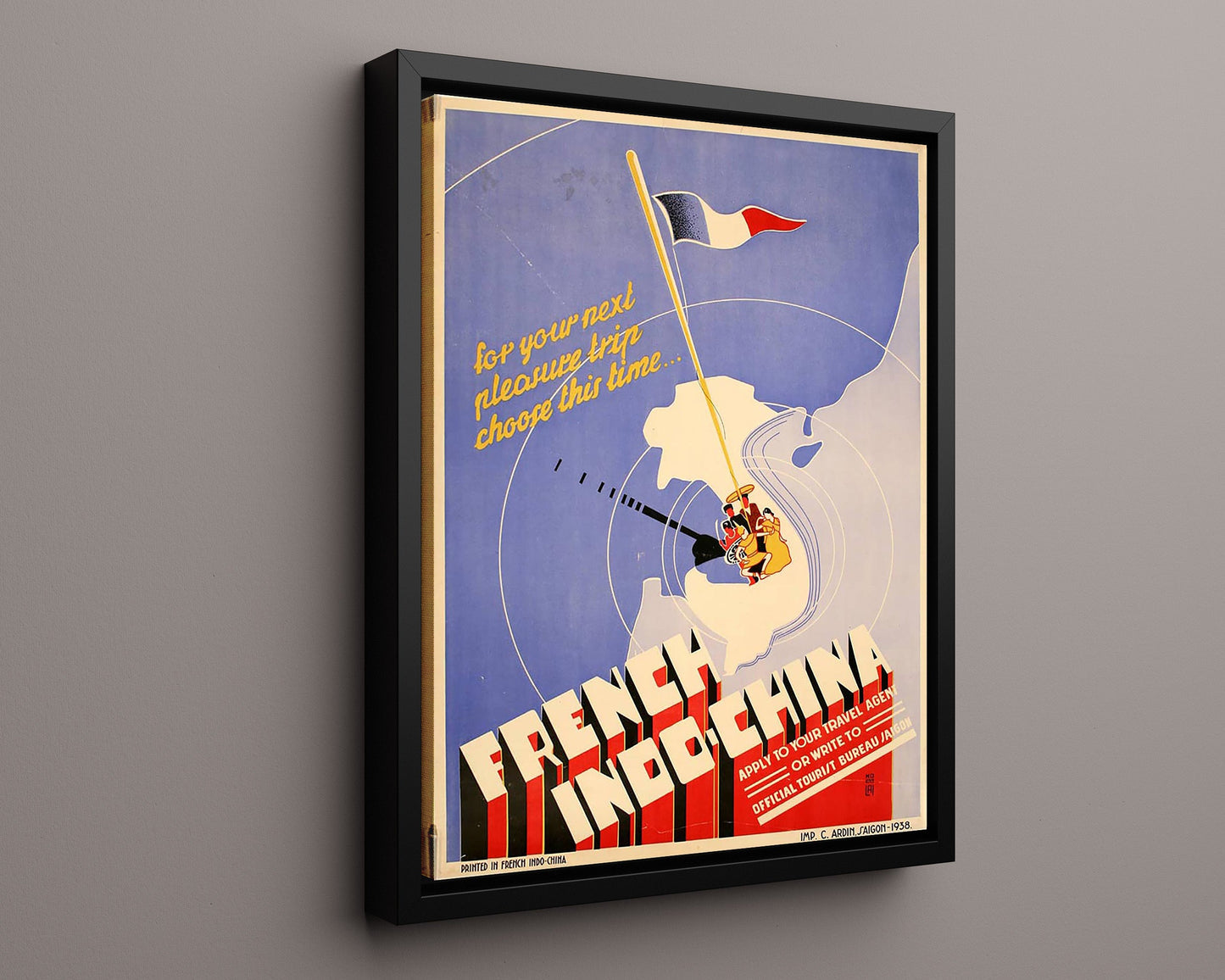 Classic Travel Poster - French Indochina - Travel Bureau