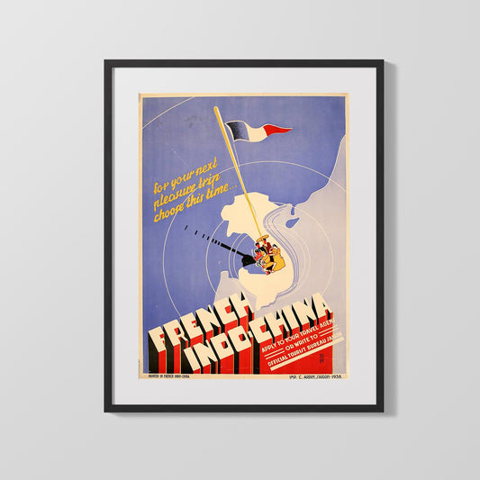 Classic Travel Poster - French Indochina - Travel Bureau