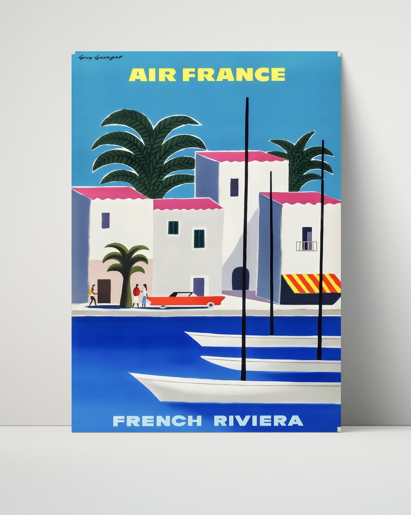 Classic Travel Poster - French Riviera - Air France