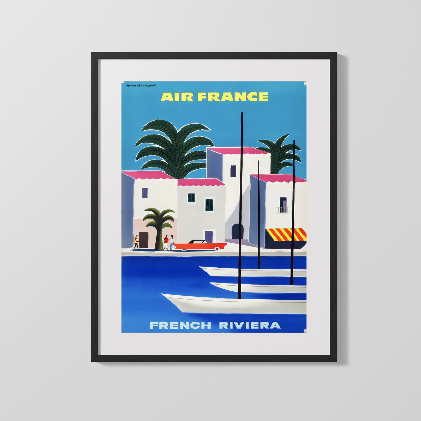 Classic Travel Poster - French Riviera - Air France