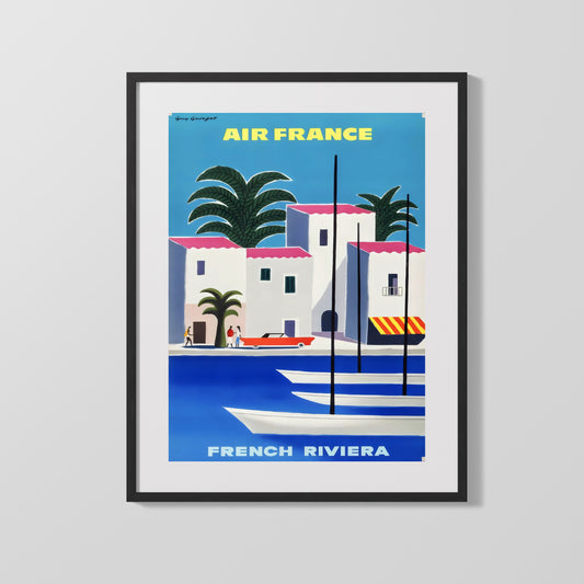 Classic Travel Poster - French Riviera - Air France