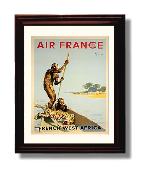 French West Africa Air France travel poster wall art 8x10 Canvas