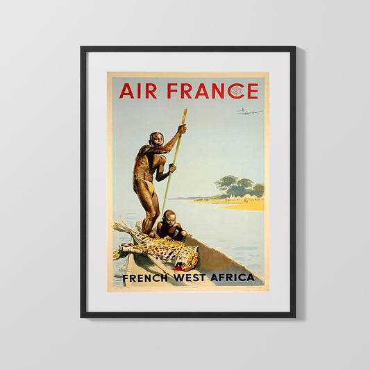 Classic Travel Poster - French West Africa - Air France