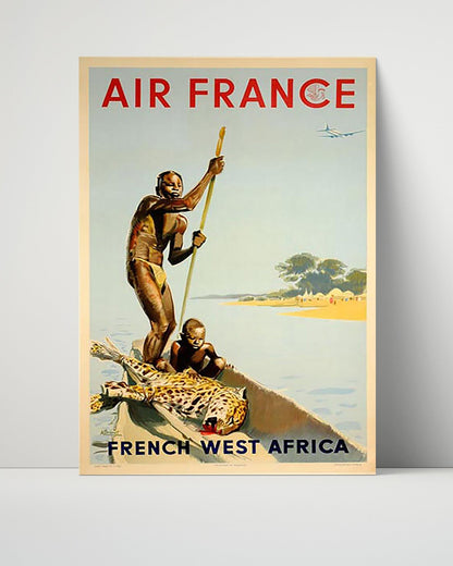 Classic Travel Unframed Poster -  French West Africa - Air France