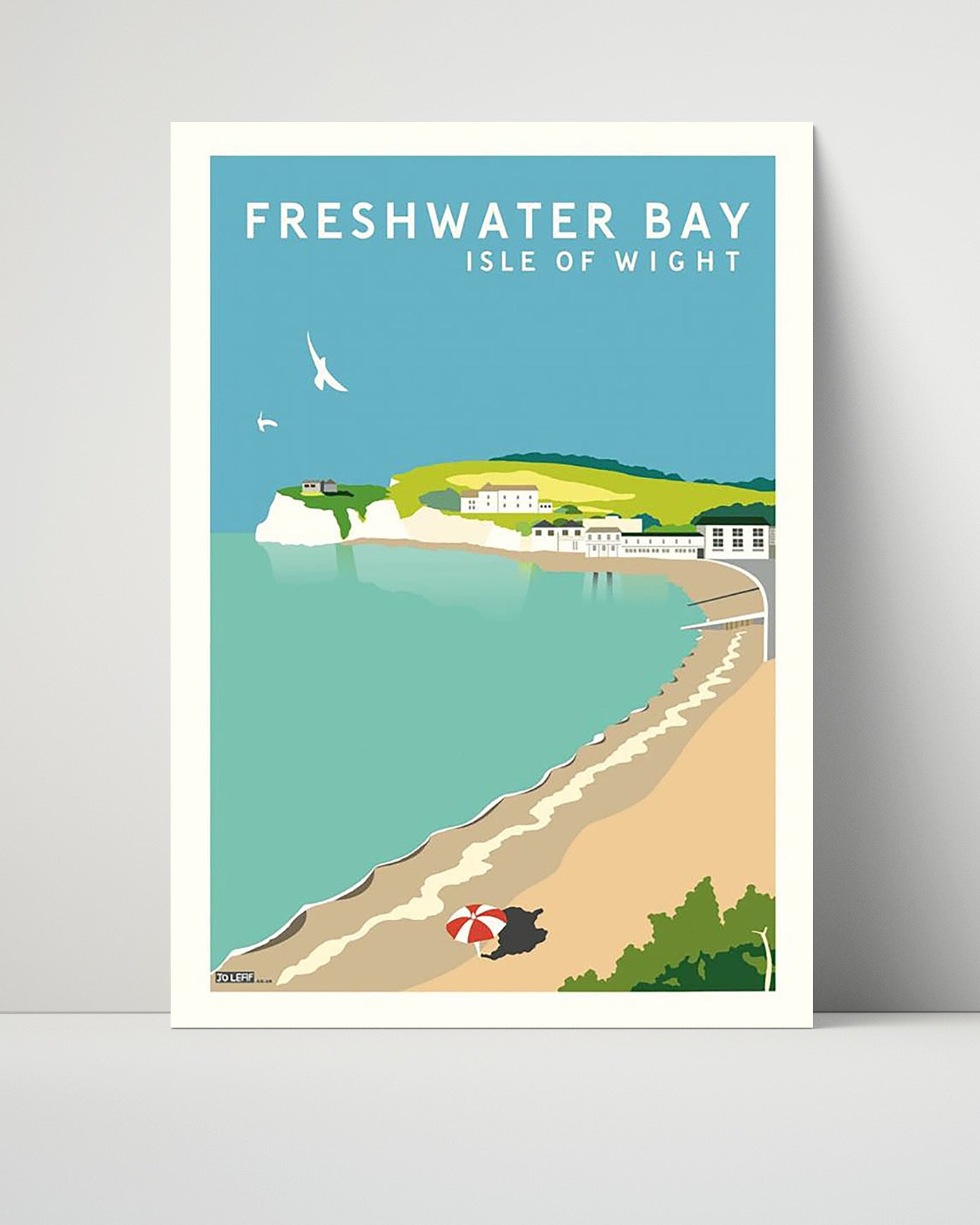 Classic Travel Poster - Freshwater Bay - Isle of Wight