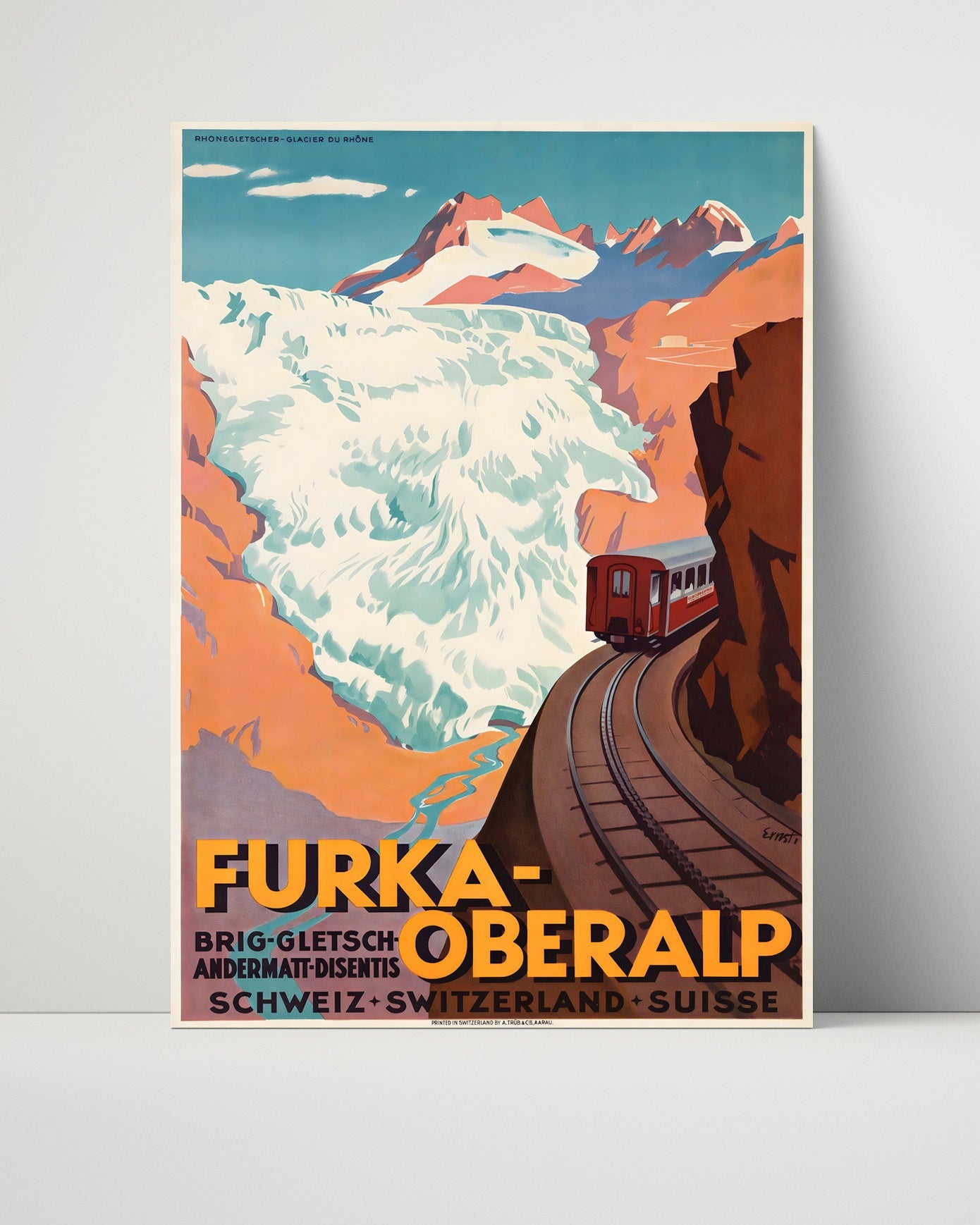 Classic Travel Poster - Furka-Oberalp - Swiss Railway