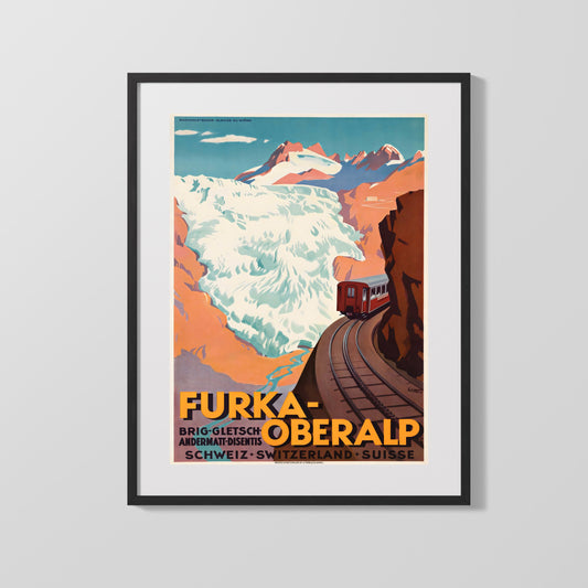 Classic Travel Poster - Furka-Oberalp - Swiss Railway