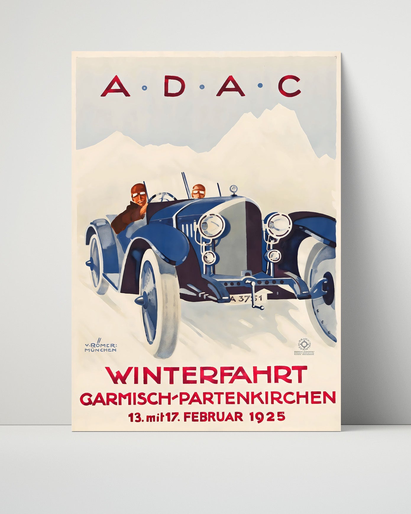 Classic Travel Poster - Garmisch-Partenkirchen - Winterfahrt