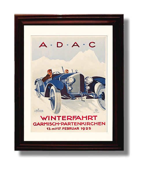 Garmisch Partenkirchen Winterfahrt travel poster wall art 8x10 Canvas
