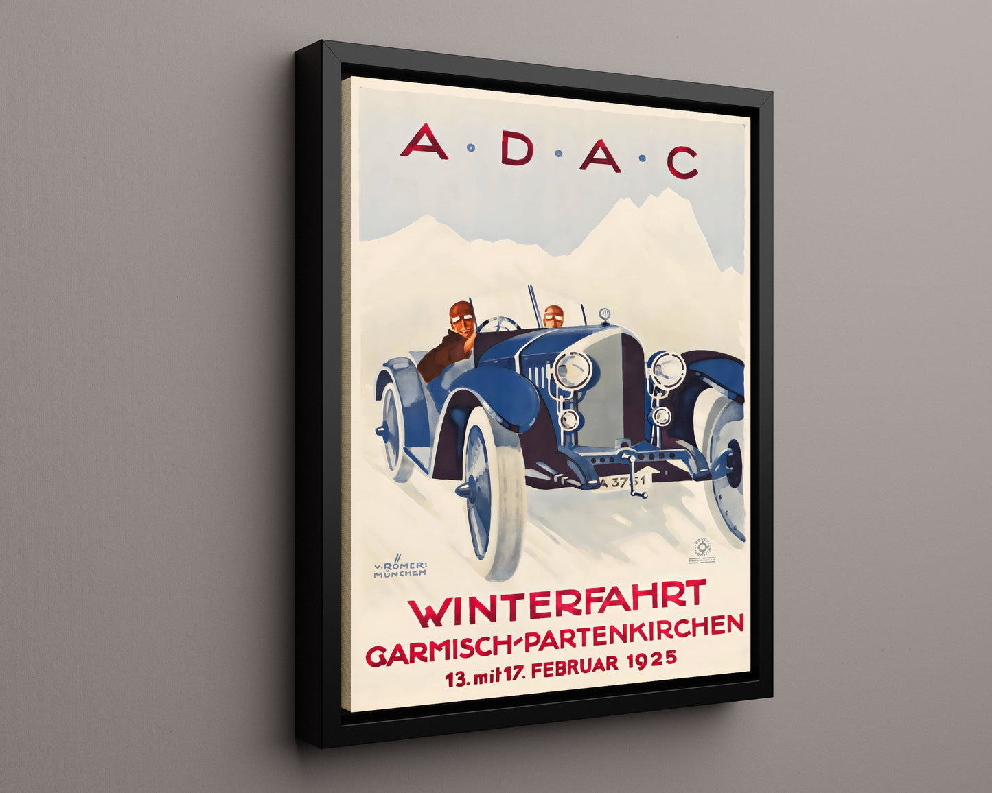 Classic Travel Poster - Garmisch-Partenkirchen - Winterfahrt