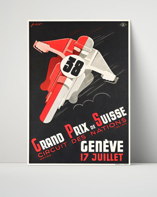 Classic Travel Unframed Poster -  Geneva - Swiss Grand Prix