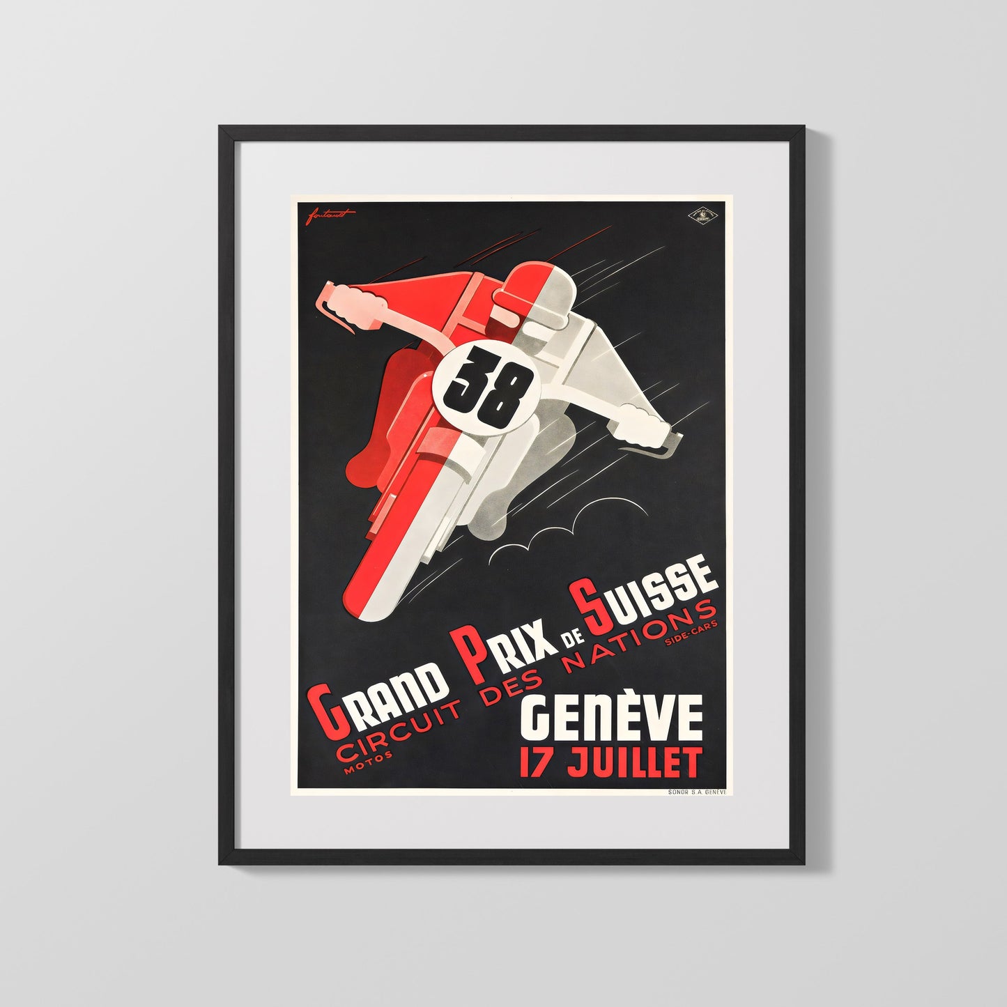 Classic Travel Poster - Geneva - Swiss Grand Prix