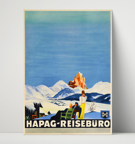 Germany HAPAG Reiseburo Alps - Travel - 16x20 Unframed Print