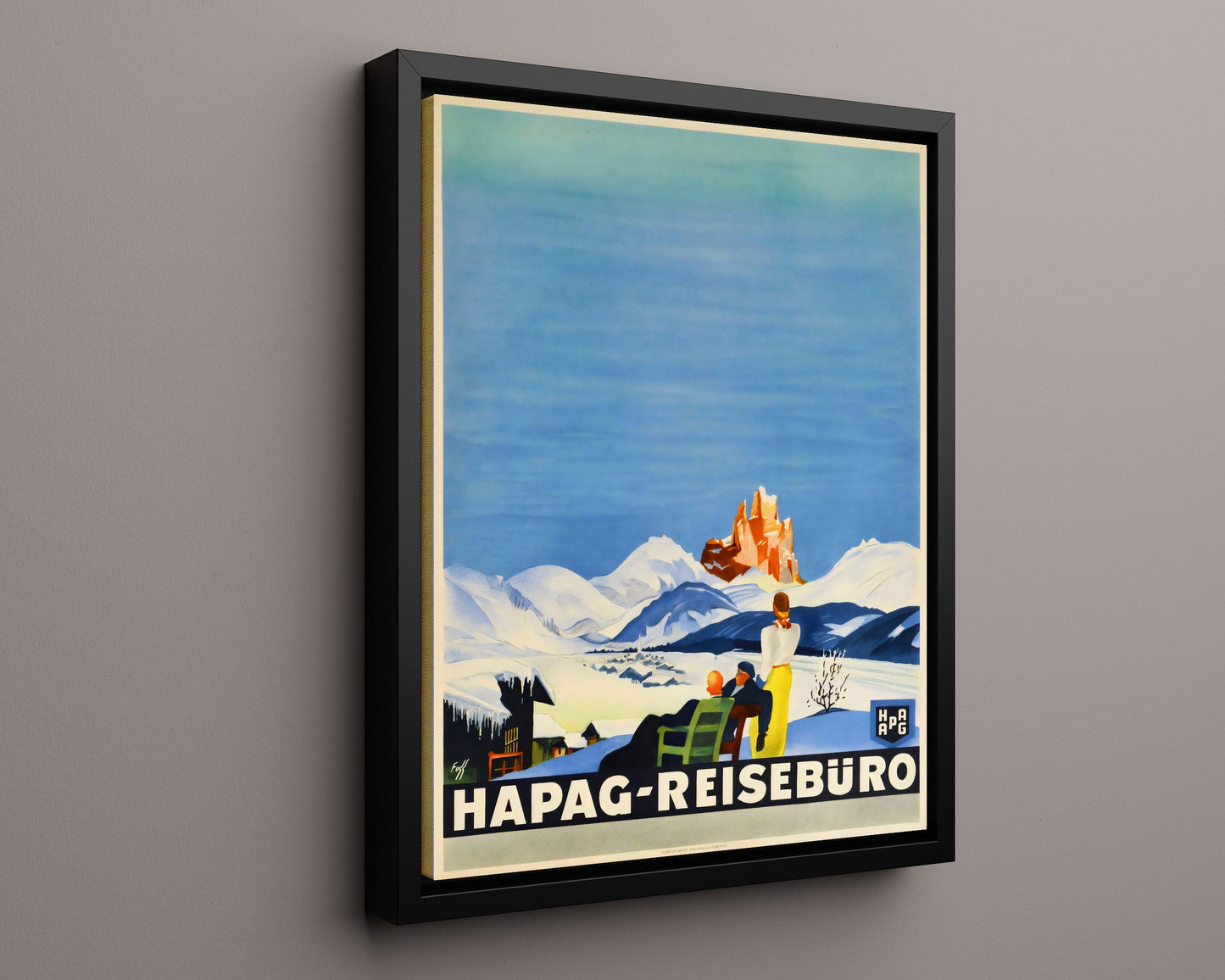 Classic Travel Poster - Germany - HAPAG Reiseburo Alps