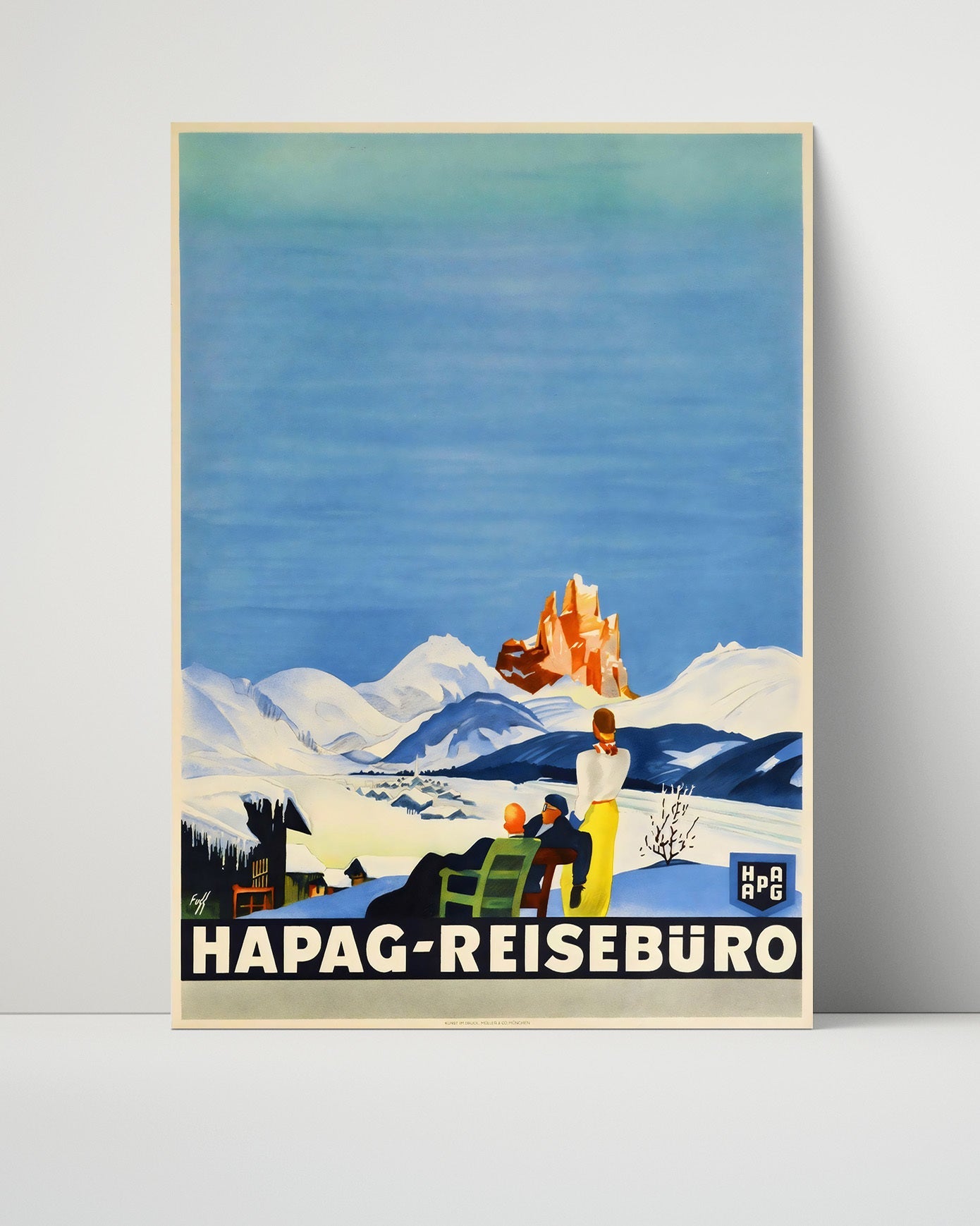 Classic Travel Poster - Germany - HAPAG Reiseburo Alps