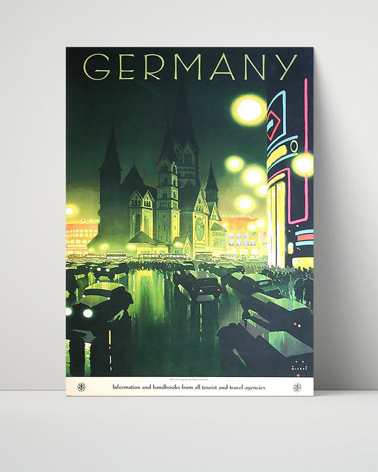 Classic Travel Unframed Poster -  Germany - Kaiser Wilhelm Church