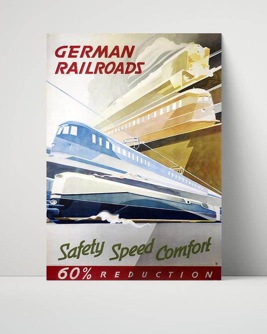 Classic Travel Unframed Poster -  Germany - Railroads