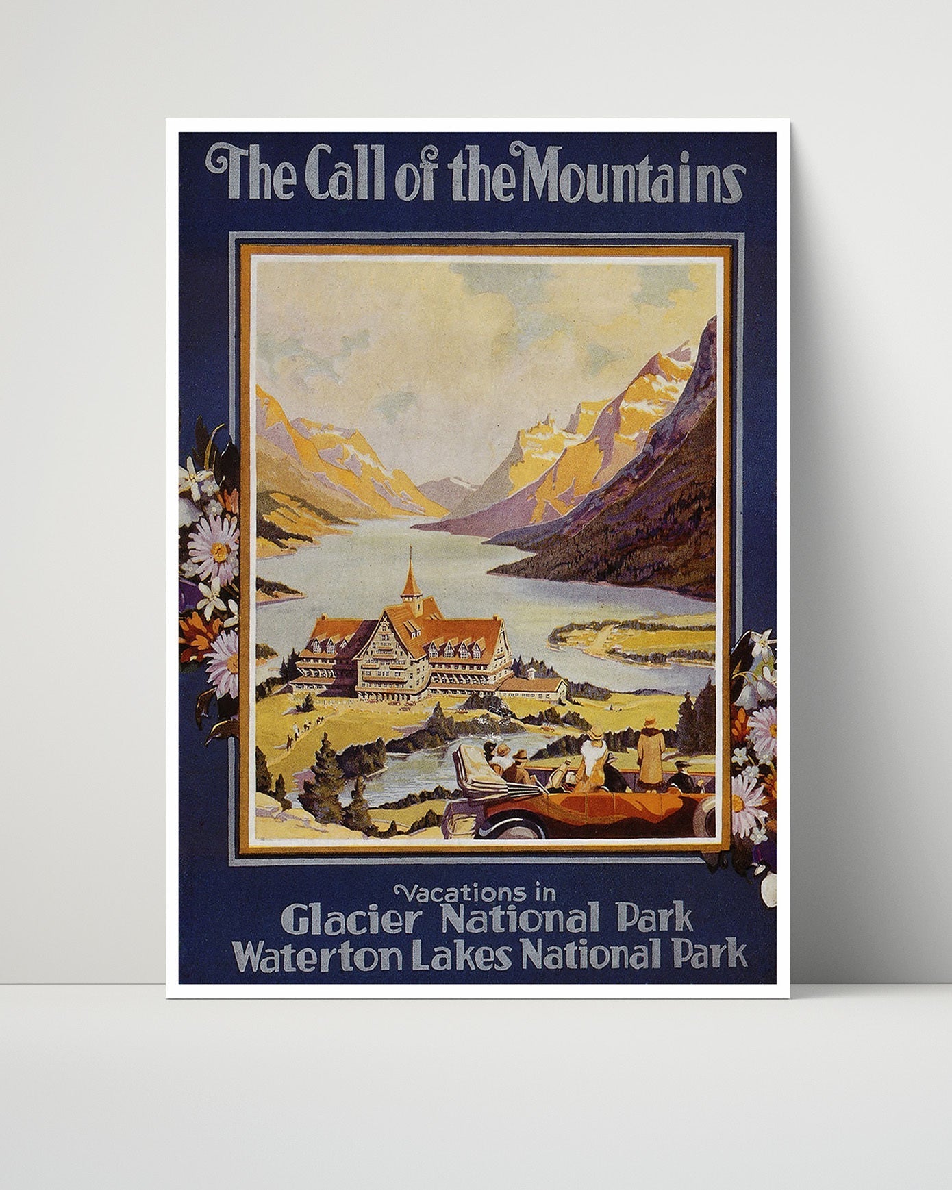 Classic Travel Unframed Poster -  Glacier Park - Waterton Lakes