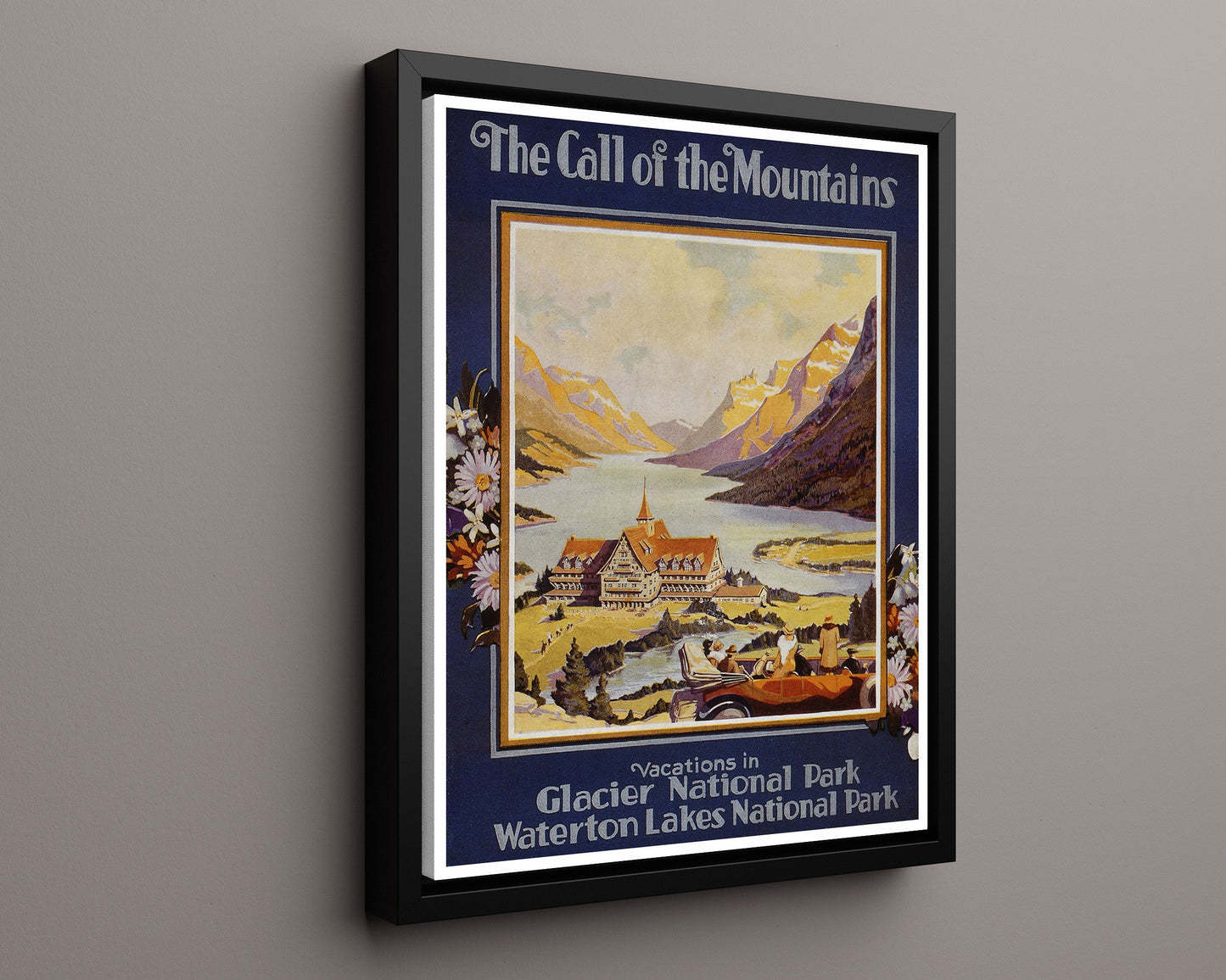 Classic Travel Poster - Glacier Park - Waterton Lakes