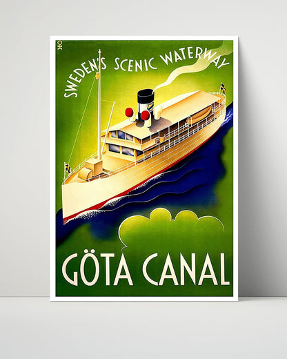 Classic Travel Unframed Poster -  Gota Canal - Scenic Waterway
