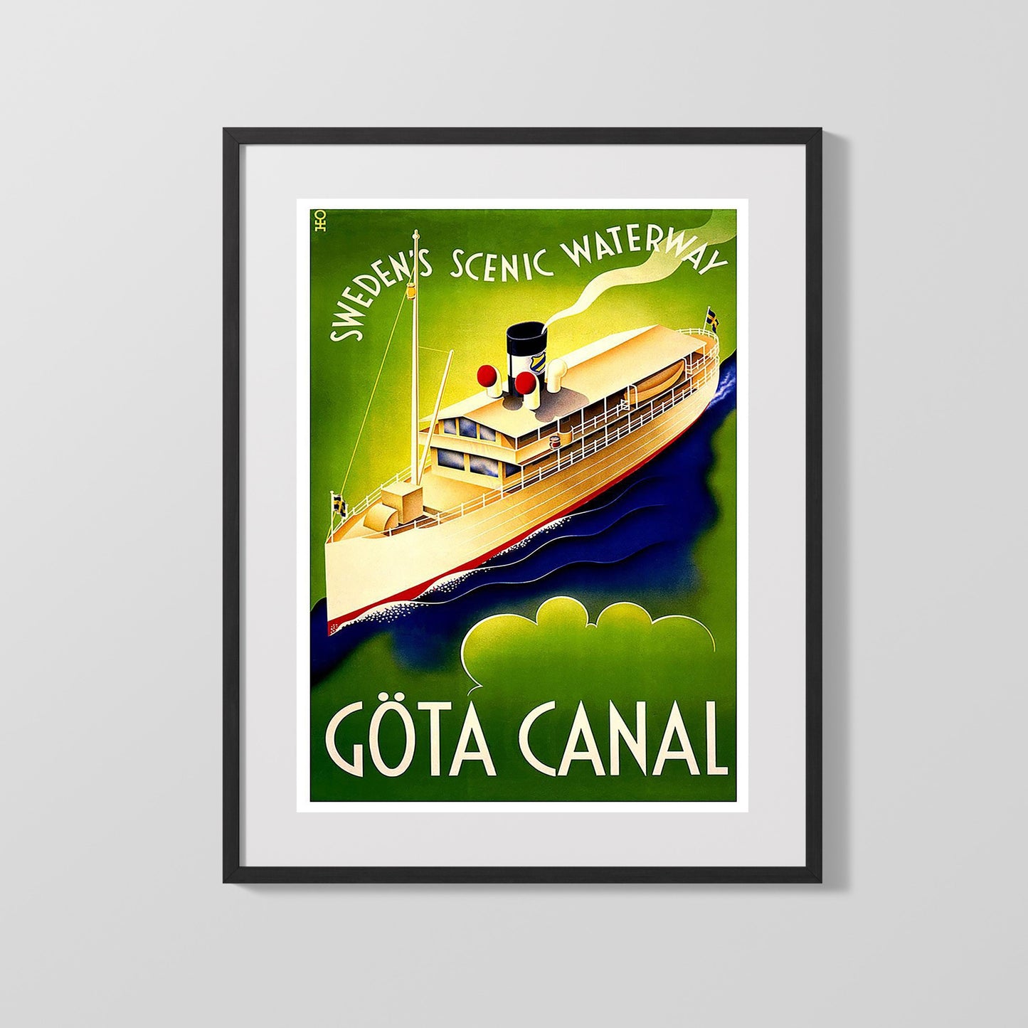 Classic Travel Poster - Gota Canal - Scenic Waterway