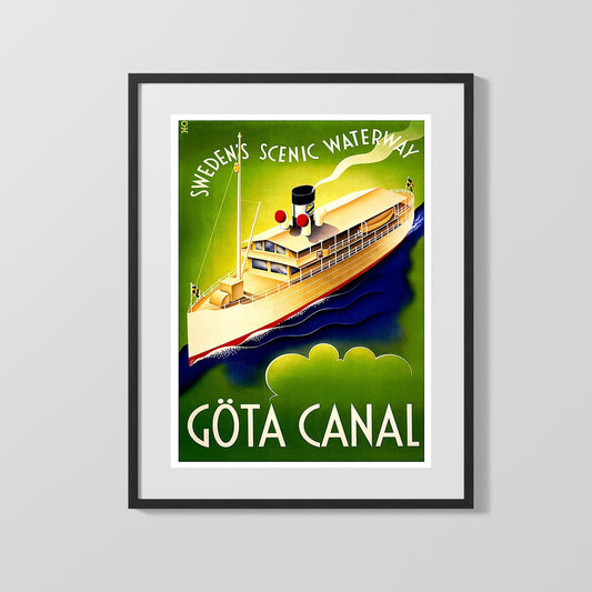 Classic Travel Poster - Gota Canal - Scenic Waterway