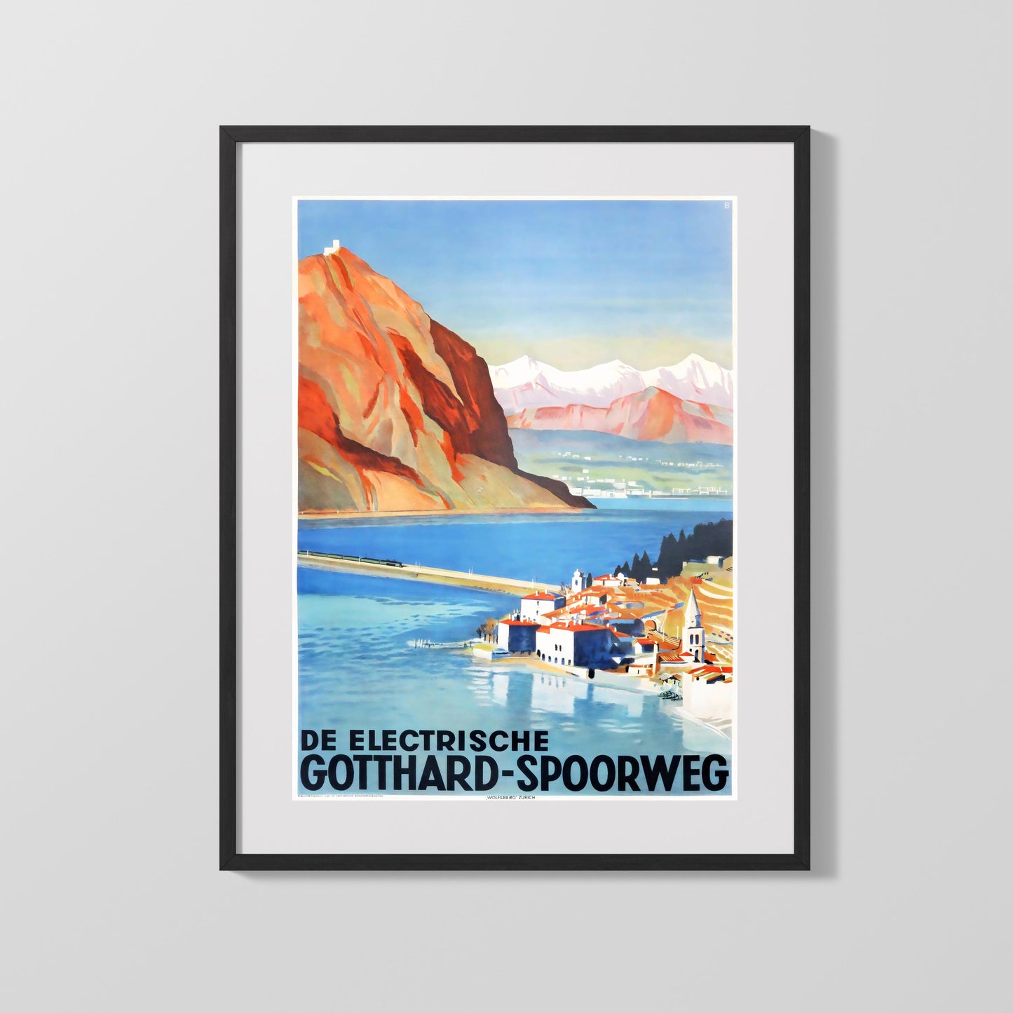Classic Travel Poster - Gotthard - Swiss Railway