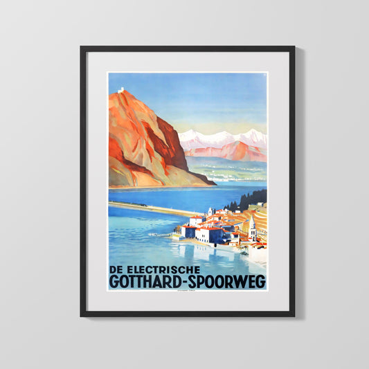 Classic Travel Poster - Gotthard - Swiss Railway